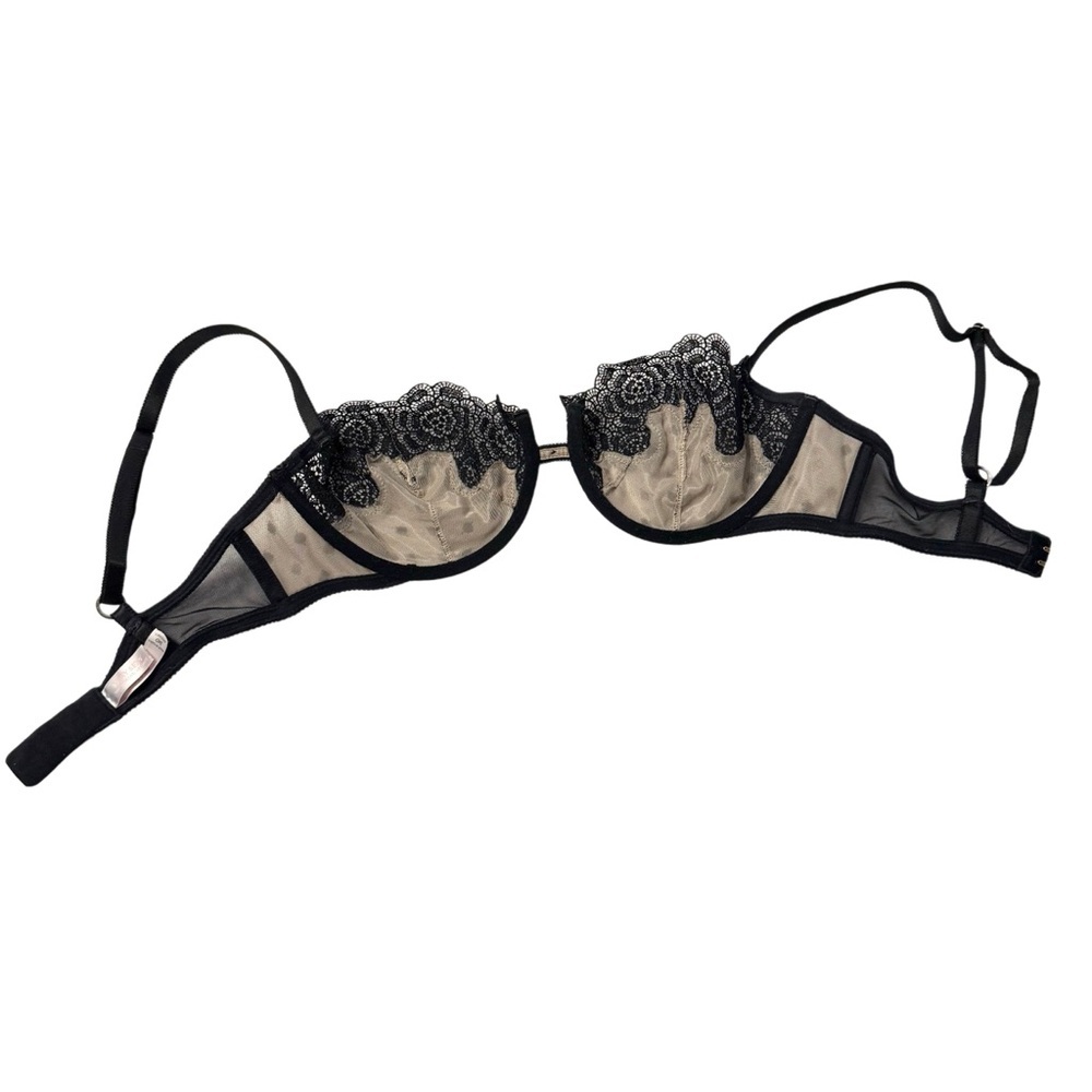 Victoria’s Secret Very Sexy Black Lace Balconet Bra Size 34D - Picture 8 of 9